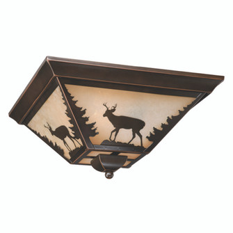 Bryce 14-in Deer Flush Mount Ceiling Light Burnished Bronze (51|CC55414BBZ)