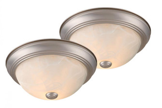 Twin Pack 13-in Flush Mount Ceiling Light Brushed Nickel (2 pack) (51|CC45313BN)