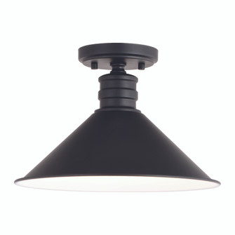 Akron 12-in. 1 Light Semi-Flush Mount Oil Rubbed Bronze and Matte White (51|C0257)