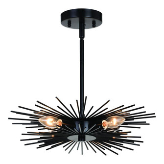 Nikko 16-in. 4 Light Semi-Flush Mount Matte Black (51|C0259)