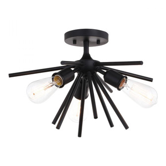 Estelle 17 in. 3 Light Semi Flush Mount Matte Black (51|C0249)