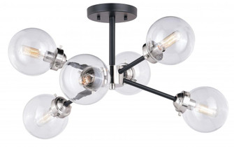 Orbit 25-in Semi Flush Ceiling Light Satin Nickel and Oil Rubbed Bronze (51|C0132)