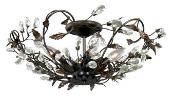 Jardin 19-in Semi Flush Ceiling Light Architectural Bronze and Gold Accents (51|C0023)