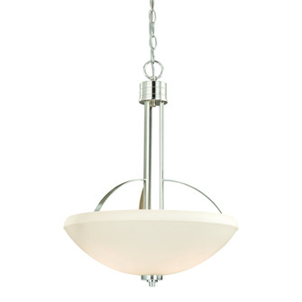 Solna 3 Light Satin Nickel Bowl Pendant White Glass (51|SA-PDU170SN)