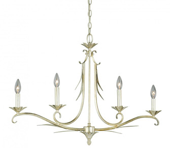 Austen 4L Linear Chandelier Silver Leaf (51|P0099)