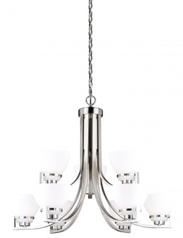 Metropolis 9L Chandelier Satin Nickel (51|H0175)