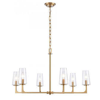 Fitzroy 34'' Wide 6-Light Chandelier - Lacquered Brass (91|89976/6)