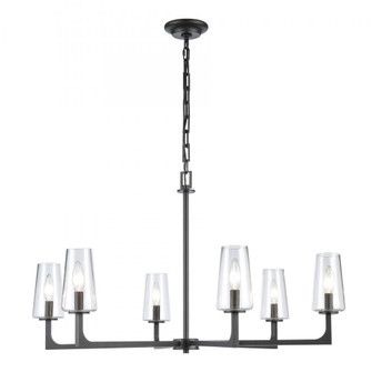 Fitzroy 34'' Wide 6-Light Chandelier - Matte Black (91|89966/6)