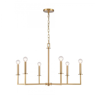 Dunne 30'' Wide 6-Light Chandelier - Lacquered Brass (91|89886/6)