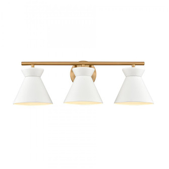 Forme 25'' Wide 3-Light Vanity Light - White with Brushed Gold (91|89812/3)