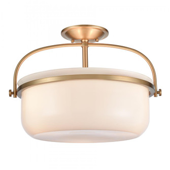 Wentworth 17'' Wide 3-Light Semi Flush Mount - Brushed Gold (91|89463/3)