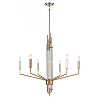 Serena 34'' Wide 6-Light Chandelier - Satin Brass (91|82296/6)