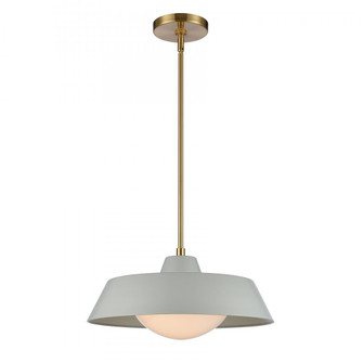 Gilman 16'' Wide 1-Light Pendant - Satin Brass with Powder Blue (91|69525/1)