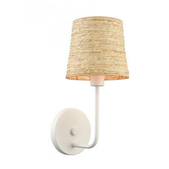 Abaca 15'' High 1-Light Sconce - Textured White (91|32454/1)