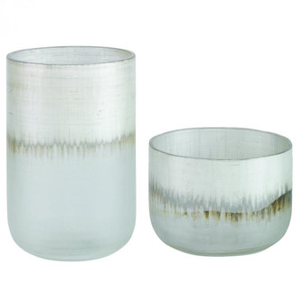 Uttermost Frost Silver Drip Glass Vases, Set/2 (85|18071)