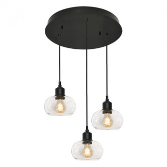 Laney 3 Light Round Pendant MB 120V,BK (1|LNYP07MBBKRND3)