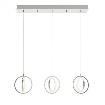 Lock 3 Light Linear Pendant MB 120V,SN (1|LCKP09L30D1SNLNR3)