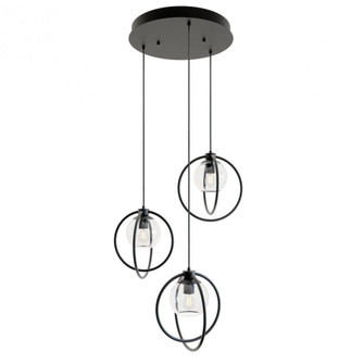 Jamie Three Mini-Pendant Medium Base120V (1|JAMP12MBBKRND3)