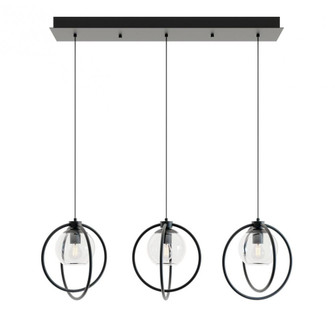 Jamie Three Mini-Pendant Medium Base120V (1|JAMP12MBBKLNR3)
