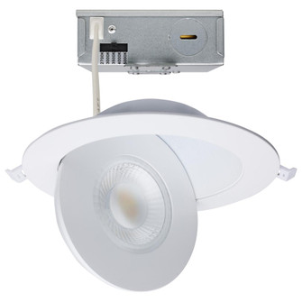 15 Watt; CCT Selectable; LED Direct Wire Downlight; Gimbaled; 6 Inch Round; Remote Driver; White (27|S11860)