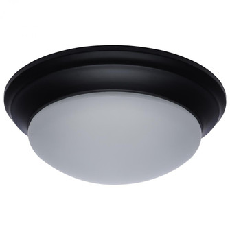 25W; Flush Mount Twist & Lock Fixture; LED; 14 in; Matte Black Finish; Frosted Glass (81|62/689)
