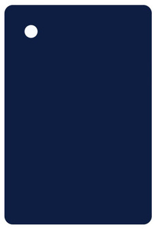 Mirror metal finish sample in Blue (758|MTMR-400-BL)