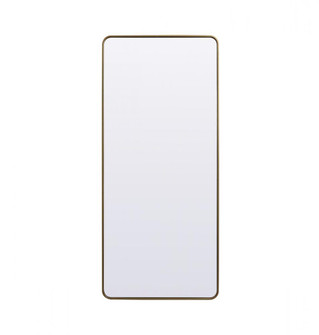 Soft Corner Metal Rectangle Full Length Mirror 32x72 Inch in Brass (758|MR80FL3272BR)