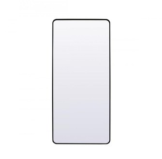 Soft Corner Metal Rectangle Mirror 32x72 Inch in Black (758|MR803272BK)