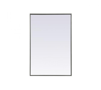 Metal Frame Rectangle Mirror 24x36 Inch in Silver (758|MR42436S)