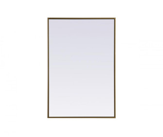 Metal Frame Rectangle Mirror 24x36 Inch in Brass (758|MR42436BR)
