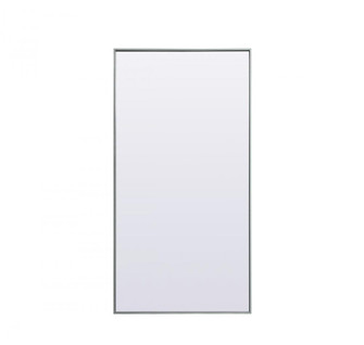 Metal Frame Rectangle Full Length Mirror 30x60 Inch in Silver (758|MR4FL3060S)