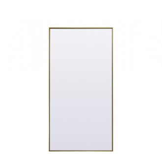 Metal Frame Rectangle Full Length Mirror 30x60 Inch in Brass (758|MR4FL3060BR)