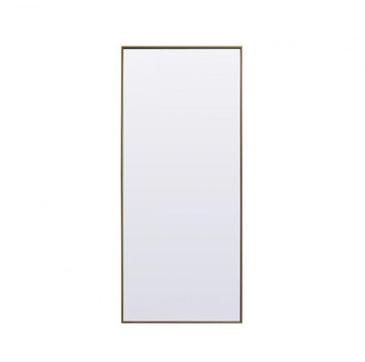 Metal Frame Rectangle Full Length Mirror 30x72 Inch in Brass (758|MR4FL3072BR)