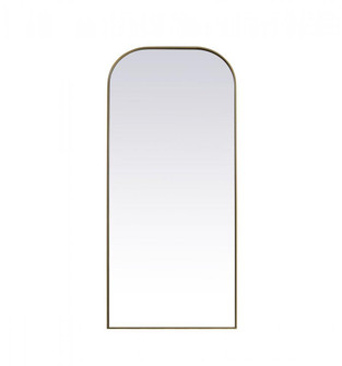 Metal Frame Arch Full Length Mirror 32x76 Inch in Brass (758|MR1FL3276BRS)