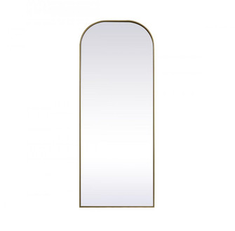Metal Frame Arch Full Length Mirror 28x74 Inch in Brass (758|MR1FL2874BRS)