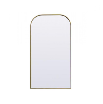 Metal Frame Arch Full Length Mirror 35x66 Inch in Brass (758|MR1FL3566BRS)