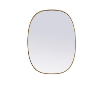 Metal Frame Oval Mirror 30x40 Inch in Brass (758|MR2B3040BRS)