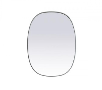 Metal Frame Oval Mirror 30x40 Inch in Silver (758|MR2B3040SIL)