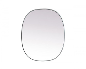 Metal Frame Oval Mirror 30x36 Inch in Silver (758|MR2B3036SIL)