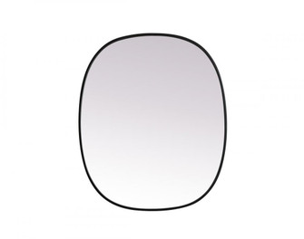 Metal Frame Oval Mirror 30x36 Inch in Black (758|MR2B3036BLK)
