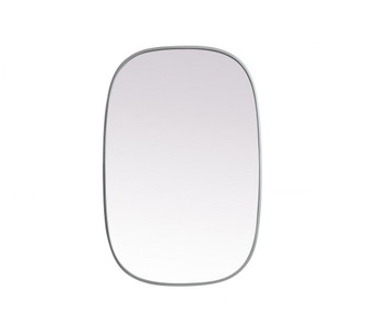 Metal Frame Oval Mirror 24x36 Inch in Silver (758|MR2B2436SIL)