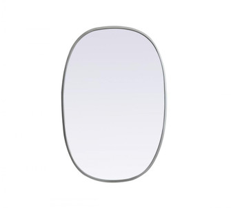 Metal Frame Oval Mirror 20x30 Inch in Silver (758|MR2B2030SIL)