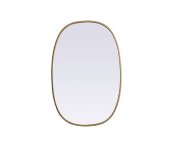Metal Frame Oval Mirror 20x30 Inch in Brass (758|MR2B2030BRS)