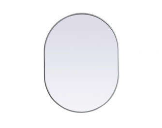 Metal Frame Oval Mirror 30x40 Inch in Silver (758|MR2A3040SIL)