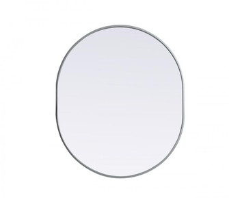 Metal Frame Oval Mirror 30x36 Inch in Silver (758|MR2A3036SIL)