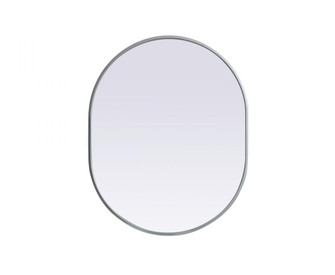 Metal Frame Oval Mirror 24x30 Inch in Silver (758|MR2A2430SIL)