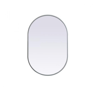 Metal Frame Oval Mirror 20x30 Inch in Silver (758|MR2A2030SIL)