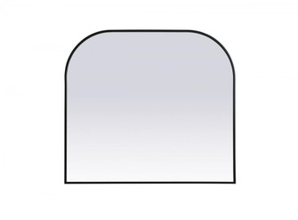 Metal Frame Arch Mirror 42x38 Inch in Black (758|MR1B4238BLK)