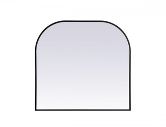 Metal Frame Arch Mirror 36x34 Inch in Black (758|MR1B3634BLK)