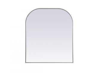 Metal Frame Arch Mirror 36x42 Inch in Silver (758|MR1B3642SIL)